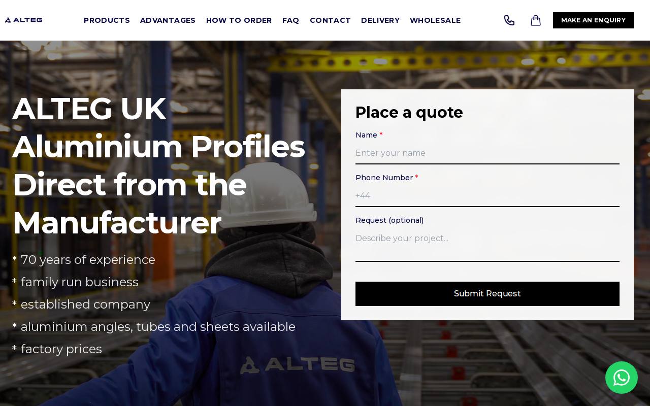 Сайт ALTEG UK